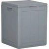Image de vidaXL Boîte de rangement de jardin 90 L Gris PP Rotin - Boîte de rangement de jardin - Boîte à poussière - Boîtes à poussière
