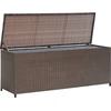 Image de vidaXL Coffre de jardin 120x50x60 cm brun Poly rotin - Coffre de jardin - Coffre de rangement - Coffres de rangement de jardin