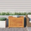 Image de vidaXL Coffre de jardin avec housse 90 x 50 x 58 cm en teck massif - Coffre de jardin - Coffres de jardin - Coffre de rangement