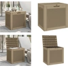 Image de vidaXL Coffre de jardin Marron clair 55,5x43x53 cm Polypropylène - Coffre de jardin - Coffres de jardin - Boîte de rangement