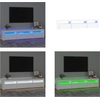 Image de vidaXL Armoire TV avec lampes LED Blanc 195x35x40 cm - Armoire TV - Pied TV - Armoire média