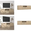 Image de vidaXL Armoire TV Chêne Sonoma 140x35x40 cm Bois composite - Armoire TV - Pied de TV - Meuble TV