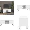 Image de vidaXL Armoire TV style industriel blanc 105x35x42 cm Métal - Meuble TV - Armoires TV - Support TV - Table TV