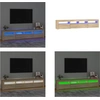 Image de vidaXL Armoire TV avec lampes LED Chêne Sonoma 210x35x40 cm - Armoire TV - Panneaux TV - Armoire média