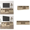 Image de vidaXL Armoire TV Chêne Sonoma 150x33,5x45 cm Bois composite - Armoire TV - Pied de TV - Meuble TV