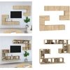 Image de vidaXL Armoire TV murale Chêne Sonoma Matériau dérivé du bois - Armoire TV murale - Meuble TV
