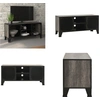 Image de vidaXL Armoire TV Gris 105x36x47 cm Métal et MDF - Armoire TV - Armoires TV - Table de télévision