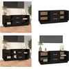 Image de vidaXL Armoire TV Noir 100x34x40 cm Pin massif - Armoire TV - Meubles TV - Supports TV