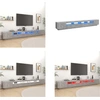 Image de vidaXL Armoire TV avec lampes LED gris béton 300x35x40 cm - Armoire TV - Armoire TV Avec Lumière LED - Armoire TV Avec Lumières LED