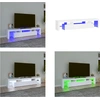 Image de vidaXL Armoire TV avec lampes LED Blanc 200x36,5x40 cm - Armoire TV - Pied TV - Armoire média