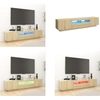 Image de vidaXL Armoire TV avec lampes LED Chêne Sonoma 180x35x40 cm - Armoire TV - Armoire TV Avec Lampe LED - Armoire TV Avec Lampes LED