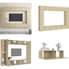 Image de vidaXL 8 pcs. Armoire TV Sonoma chêne bois composite - Armoire TV - Armoire HiFi - Armoires HiFi
