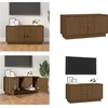 Image de vidaXL Armoire TV Marron Miel 80x34x40 cm Pin massif - Armoire TV - Meubles TV - Supports TV