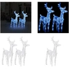 Image de vidaXL Rennes LED 2 pcs. Bleu 80 LEDs Acrylique - Rennes de Noël - Rennes de Noël - Rennes illuminés - Décoration de Noël