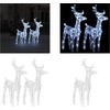 Image de vidaXL Rennes LED 2 pcs. Blanc froid 80 LEDs Acrylique - Rennes de Noël - Rennes de Noël - Rennes illuminés - Décoration de Noël