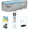 Image de Bestway Oval Power Steel Swim Vista Piscine - Pression de la pierre - 549 x 274 x 122 - pompe - échelle - couverture kit d'entretien - filtre - kit de nettoyage inclus