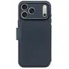 Image de Étui Folio pour iPhone 17 Pro MagSafe en Cuir avec Coque Détachable Bleu marine - Neuf