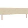 Image de vidaXL Tête de lit LED avec rampes d'éclairage LED Crème 200 cm Tissu