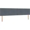 Image de Tête de lit LED vidaXL avec bandes lumineuses LED gris 200 cm velours