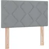 Image de vidaXL Tête de lit LED gris clair 80 cm Tissu