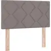 Image de vidaXL Tête de lit LED, couleur taupe, revêtement en tissu