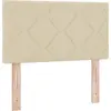 Image de vidaXL Tête de lit LED Crème 80 cm Tissu