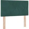 Image de vidaXL Tête de lit LED vert foncé 80 cm velours