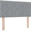 Image de vidaXL Tête de lit LED gris clair 90 cm Tissu