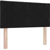 Image de Tête de lit LED vidaXL Noir 90 cm Tissu