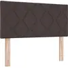 Image de Tête de lit LED vidaXL Marron 90 cm Tissu