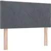 Image de vidaXL Tête de lit LED gris foncé 90 cm velours
