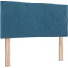 Image de vidaXL Tête de lit LED bleu foncé 90 cm velours
