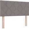 Image de Tête de lit LED taupe 100 cm en tissu vidaXL