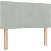 Image de vidaXL T  te de lit LED gris clair 100 cm velours