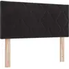 Image de vidaXL LED Tête de lit noir 100 cm velours