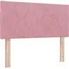 Image de vidaXL LED Tête de lit rose 100 cm velours