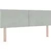 Image de Tête de lit LED vidaXL, gris clair, 144 cm, velours