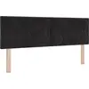 Image de T  te de lit LED vidaXL Noir 144 cm Velours