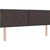 Image de Tête de lit LED vidaXL gris clair 160 cm tissu