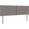 Image de Tête de lit LED taupe 160 cm en tissu vidaXL