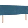 Image de Tête de lit LED vidaXL bleu foncé 160 cm velours