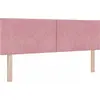 Image de Tête de lit LED vidaXL rose 160 cm en velours