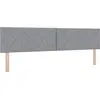 Image de Tête de lit LED vidaXL gris clair 200 cm tissu