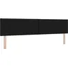 Image de Tête de lit LED vidaXL noire 200 cm en tissu
