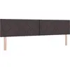 Image de Tête de lit LED vidaXL Marron 200 cm Tissu