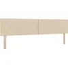 Image de vidaXL Tête de lit LED, couleur crème, revêtue de tissu