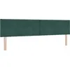 Image de Tête de lit LED vidaXL vert foncé 200 cm velours