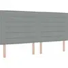 Image de Tête de lit LED vidaXL avec bandes lumineuses LED Gris clair 200 cm Tissu
