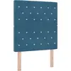 Image de vidaXL Tête de lit LED avec barres lumineuses LED bleu foncé 80 cm velours