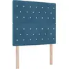 Image de vidaXL Tête de lit LED avec rampes d'éclairage LED bleu foncé 100 cm velours